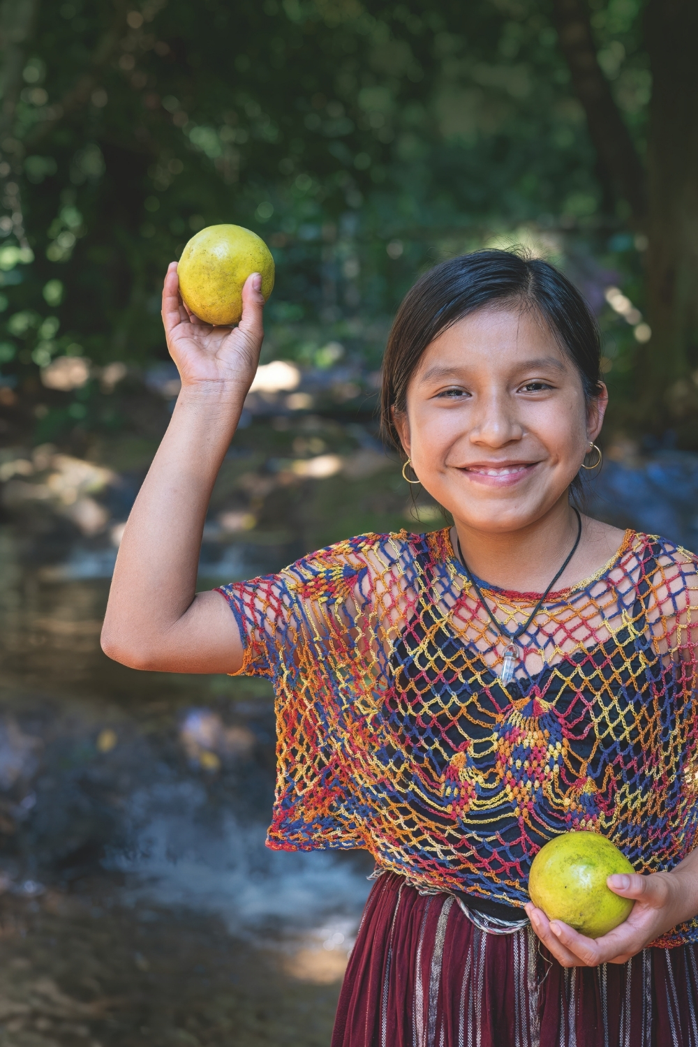 Die Aktion Dreikönigssingen 2027 steht unter dem Motto „Gutes Essen, starke Kinder – Sternsingen für gesunde Ernährung“. Hier ist die elfjährige Norma aus Guatemala zu sehen.