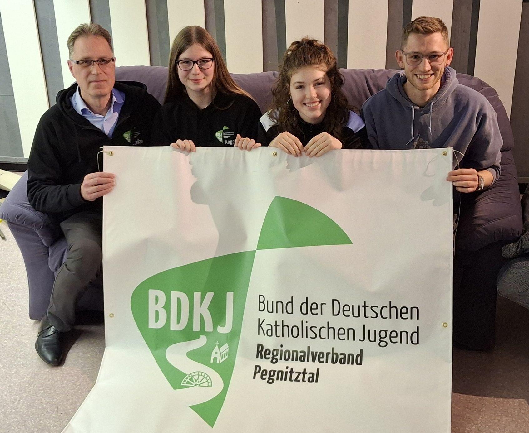 Vorstand im BDKJ-Regionalverband Pegnitztal (v.l.): Vorstand im BDKJ-Regionalverband Pegnitztal (v.l.): Stefan Alexander, Angelina Kilian, Amy Schroth und Michael Domaischel.