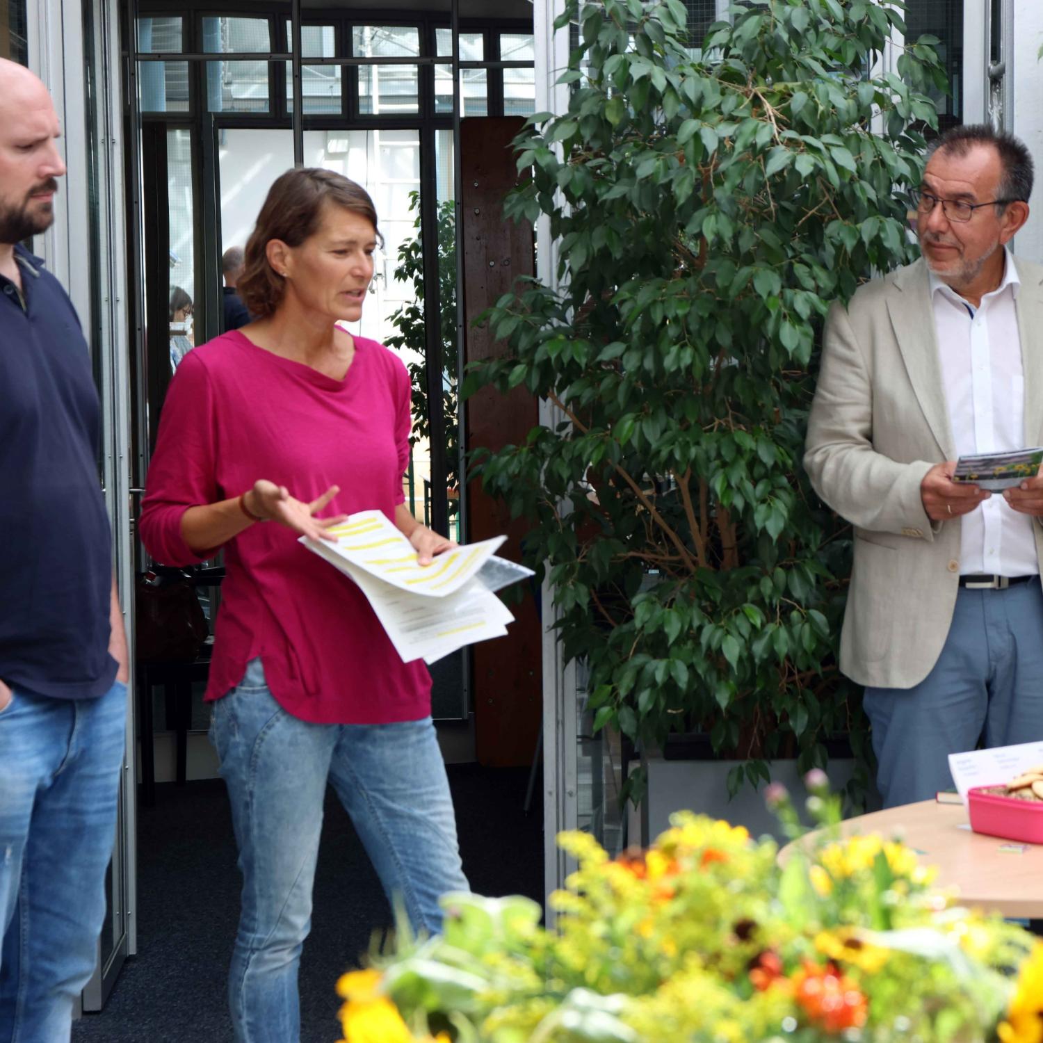 Beate Stutzmann erklärt das Motto der Fairen Woche 2023.
