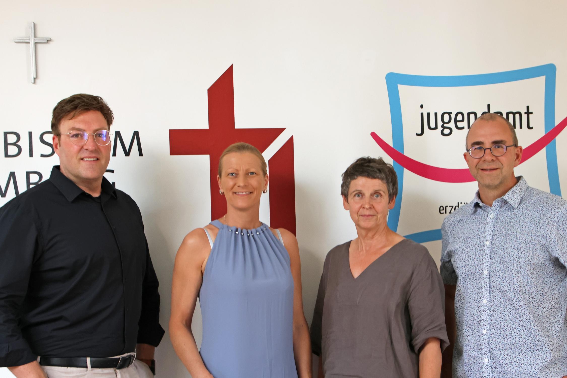 Die Leitung des Jugendamts der Erzdiözese Bamberg (v.l.n.r.): Gerd Richard Neumeier, Brigitte Bayer, Christine Hawlitschek und Björn Scharf.