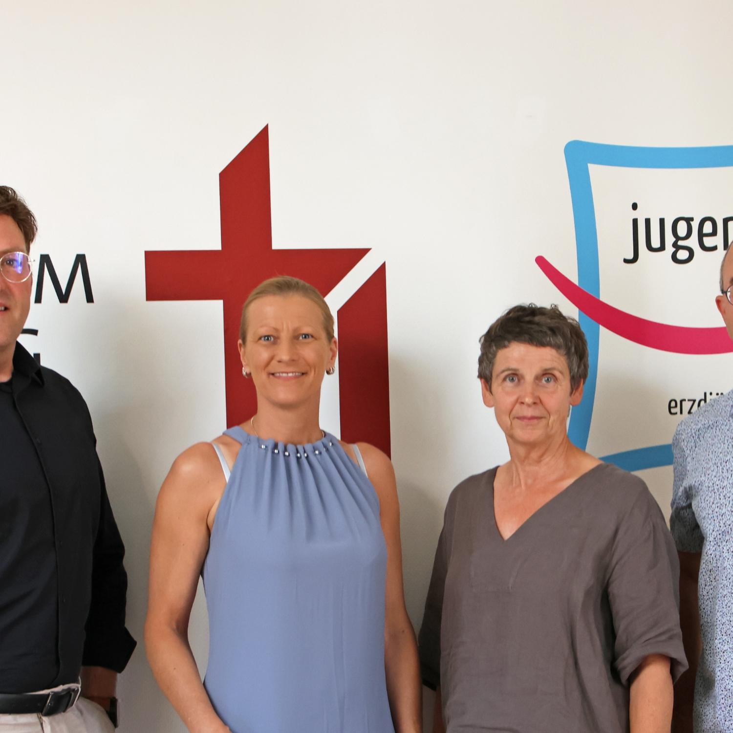 Die Leitung des Jugendamts der Erzdiözese Bamberg (v.l.n.r.): Gerd Richard Neumeier, Brigitte Bayer, Christine Hawlitschek und Björn Scharf.