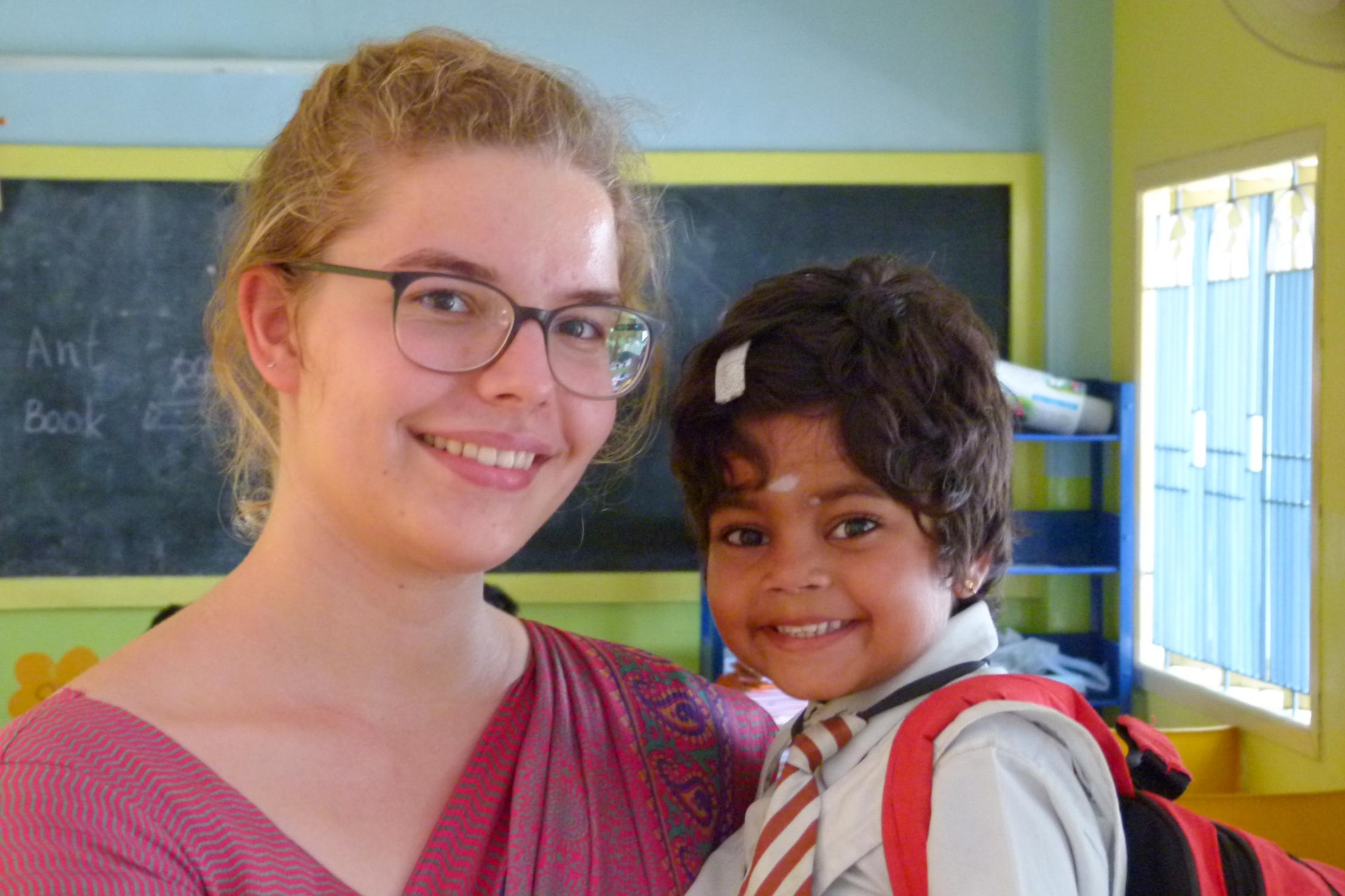 Kristin Srock war über den Weltfreiwilligendienst für ein Jahr in Indien.