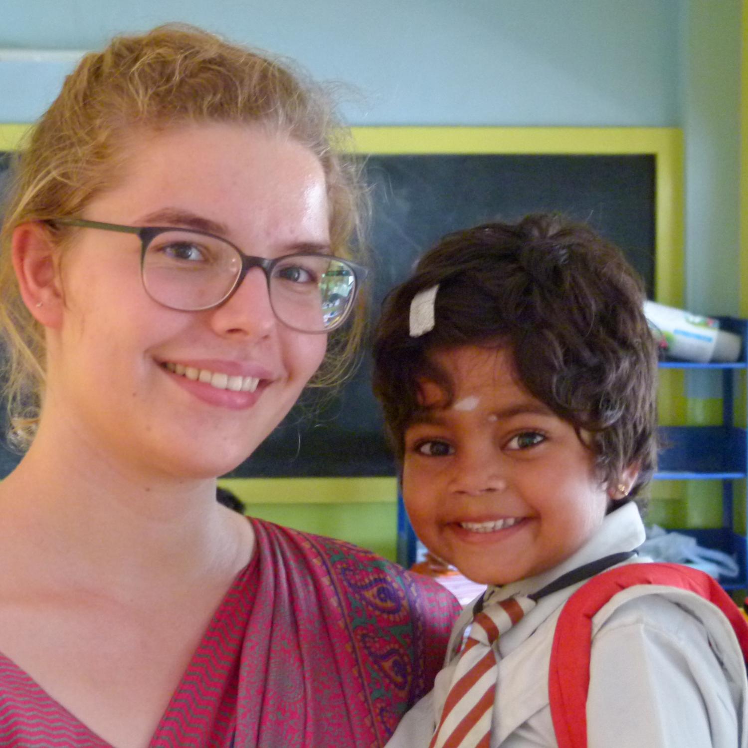 Kristin Srock war über den Weltfreiwilligendienst für ein Jahr in Indien.