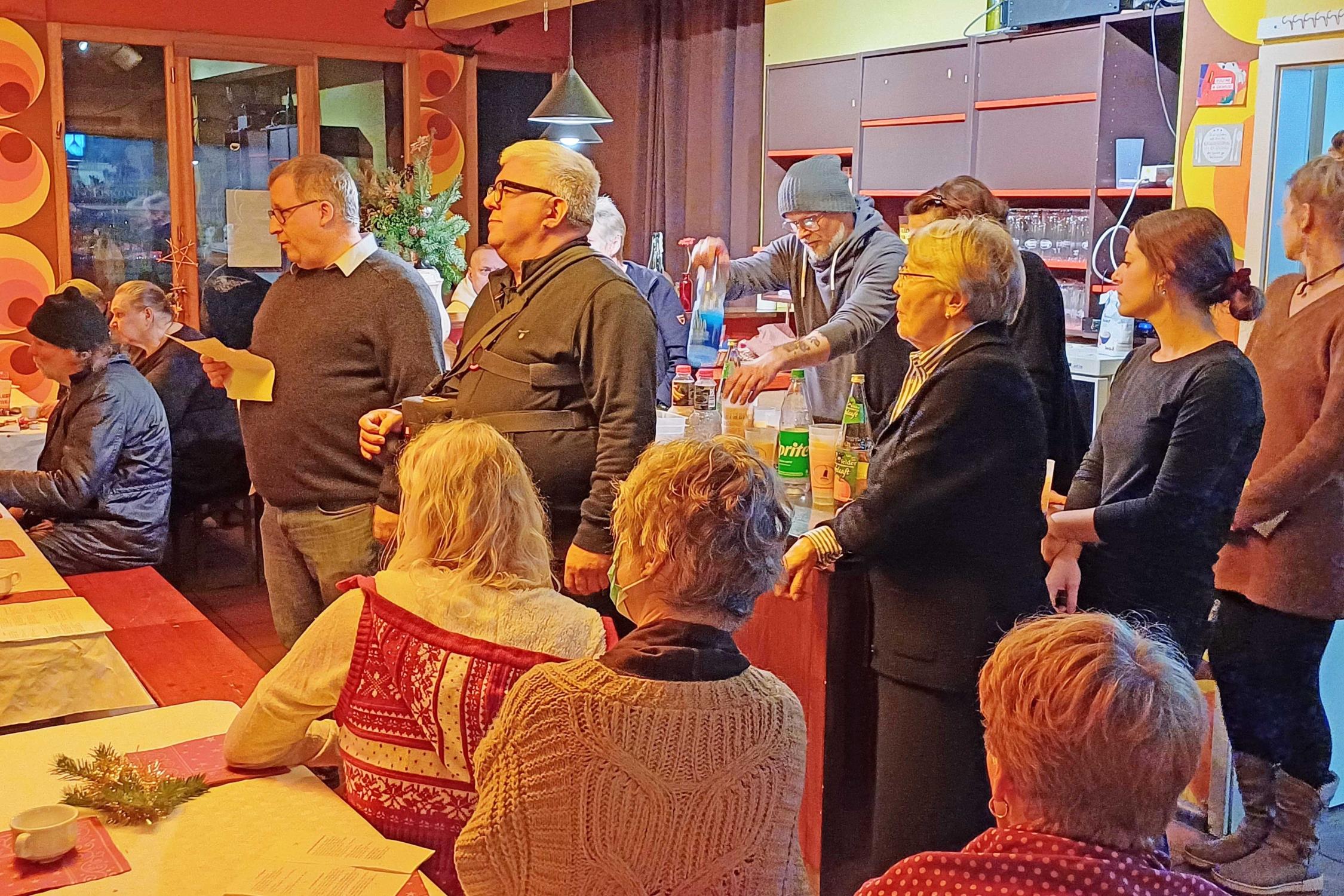 Obdachlosenweihnacht im 'Immerhin'