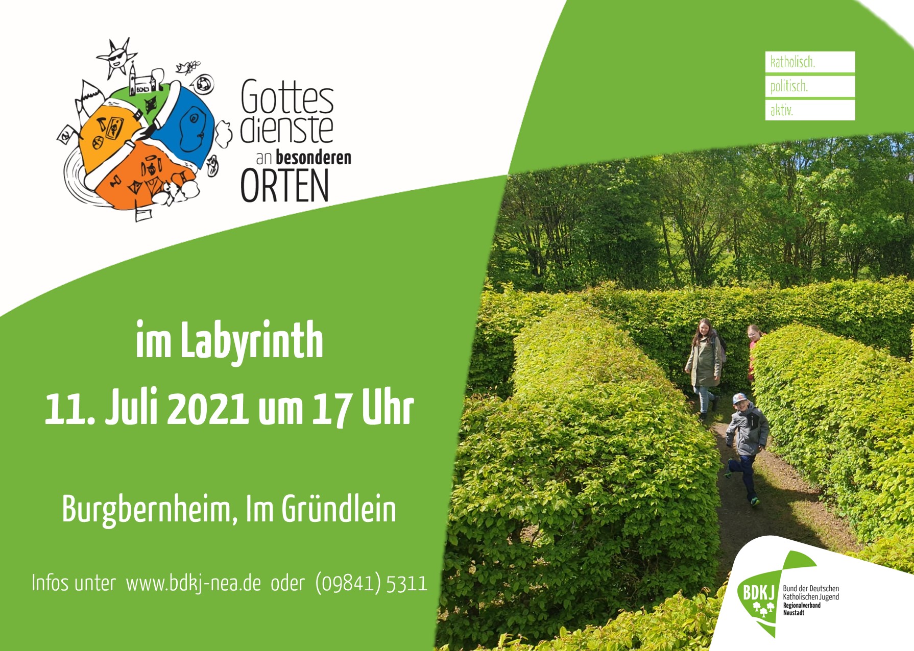 Plakat Gottesdienst im Labyrinth