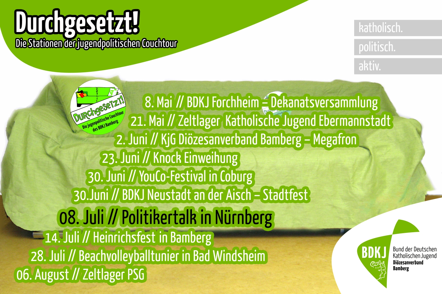 Tourdaten 'Durchgesetzt!'