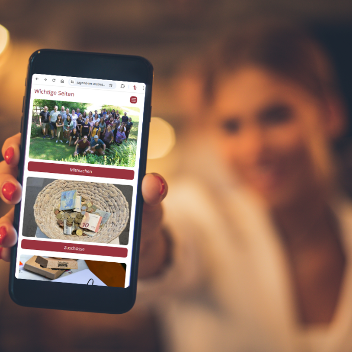 Die neue Webseite jugend-im-erzbistum.de auf dem Smartphone.